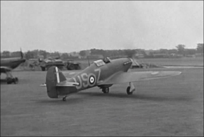 Hurricane plane on the airfield